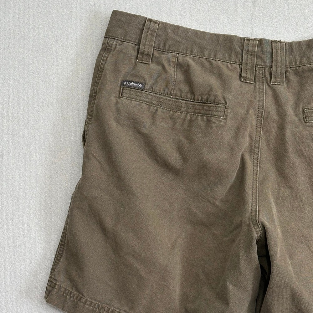 Columbia Mens Brown Canvas Utility Shorts Size 34W 8L Outdoor Hiking Cargo - Picture 3 of 6